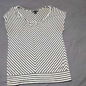 White House Black Market Chevron Striped Blouse